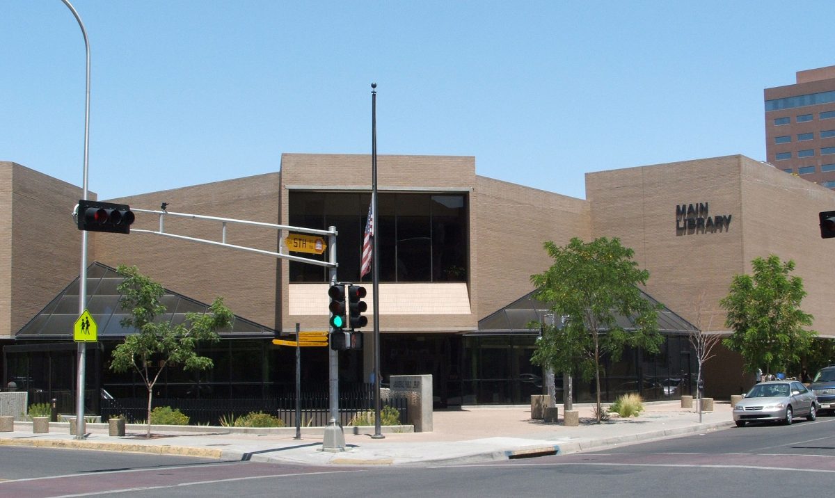 The Main Library in downtown Albuquerque, New Mexico, USA.
