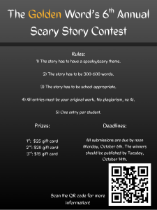 The Golden Word's 6th Annual Scary Story Contest: Open Now!